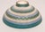 Bitossi Large Teal and Gilt Ceramic "Seta" Pedestal Bowl by Aldo Londi for Bitossi Italy For Sale - Image 4 of 16