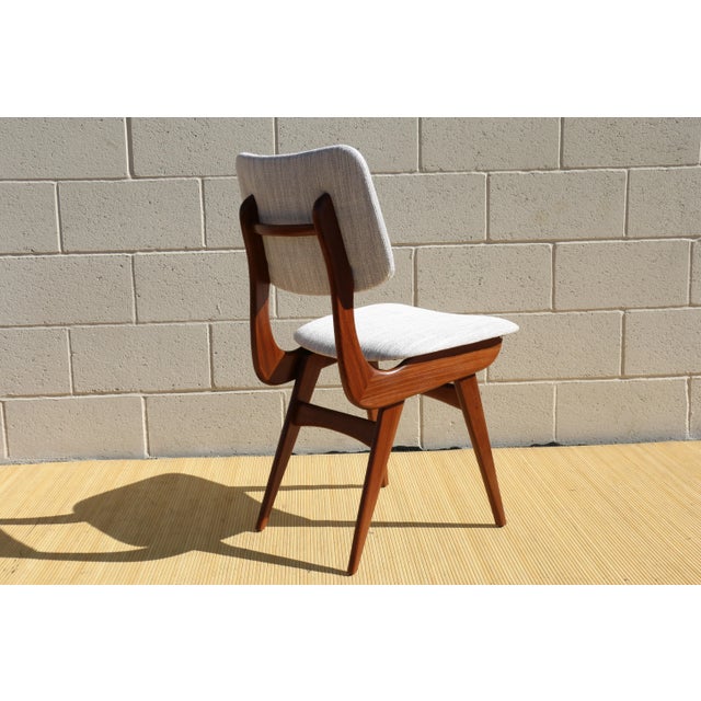 Set of Six Mid Century Modern Dining Chairs by Louis Van Teeffelen for Wébé For Sale In Los Angeles - Image 6 of 12