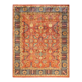 Mogul Hand Knotted Area Rug, Orange - 8' 1" x 10' 4" For Sale