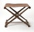 Sutton 23.5 in. W Rectangular Leather and Wood Folding Accent Stool, Brown For Sale In Chicago - Image 6 of 8