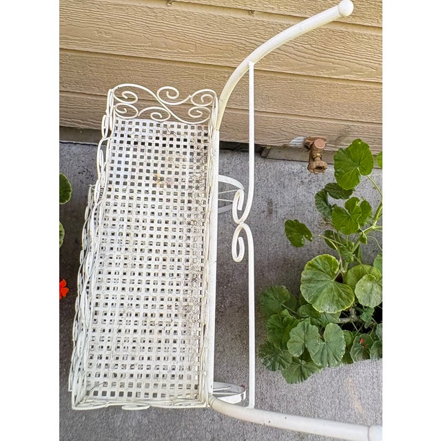 French Vintage 2-Tiered Decorative Planter Stand For Sale - Image 3 of 4