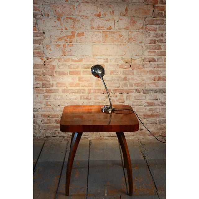 Czech Bauhaus Table Lamp in Chromed Steel and Aluminium by J. Vorel, 1930s For Sale - Image 9 of 13