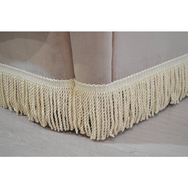 Not Yet Made - Made To Order Dorothy Draperinspired Tufted Velvet Sofa with Cream Fringe from Kabinet For Sale - Image 5 of 6
