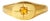 Citrine Signet Northern Star Ring, Gold Starburst Design Ring for Women, Size 7 For Sale