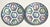 MCM Pewter and Ceramic Neiman Marcus Floral Asian Plates Bowls - A 4 Piece Set For Sale In Naples, FL - Image 6 of 9