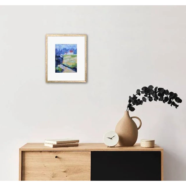 Pacific Grove Lighthouse 6x8 oil on masonite Unframed. Frames shown are for sample only. Signed: Haas