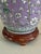 Ceramic Vintage Chinese Porcelain Floral Lamp With Dragon Relief For Sale - Image 7 of 12