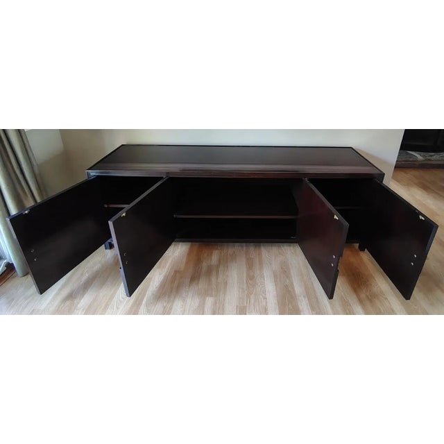 Brown Mahogany Media Console by Baker Furniture Company For Sale - Image 8 of 12