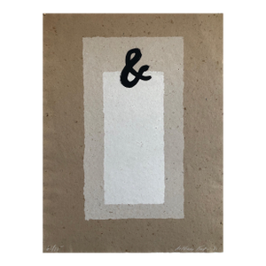 William KatzAmpersand (&) Abstract Geometric Silkscreen on Handmade Kenzo Paper, 1986