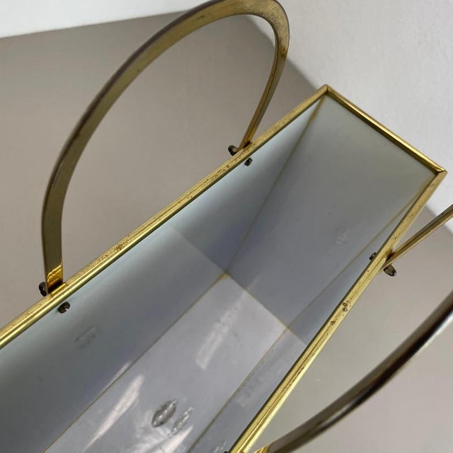 Hollywood Regency Bicolor Magazine Holder in the style of Paul Evans, Italy, 1970s For Sale - Image 13 of 16