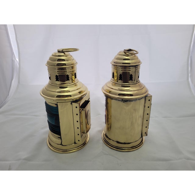 Port and Starboard boat Lanterns by Perko For Sale - Image 11 of 12