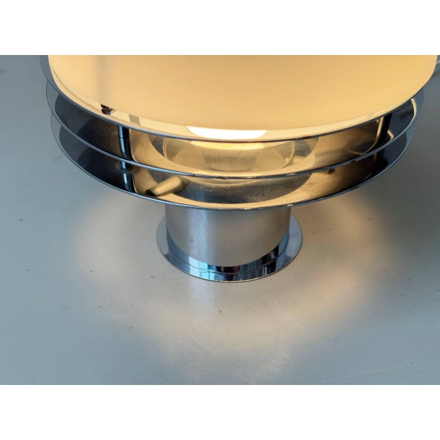 Space Age Table Lamps with Opal Glass Dome and Chrome Rings, 1970s For Sale - Image 16 of 18