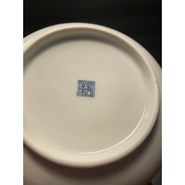 Asian Porcelain Appetizer Serving Set on Stand For Sale - Image 10 of 12