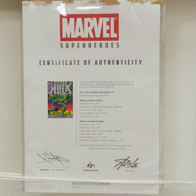 The Amazing Spider Man #75 Death Without a Warning: A limited edition boxed canvas, signed and numbered by Marvel Comics...