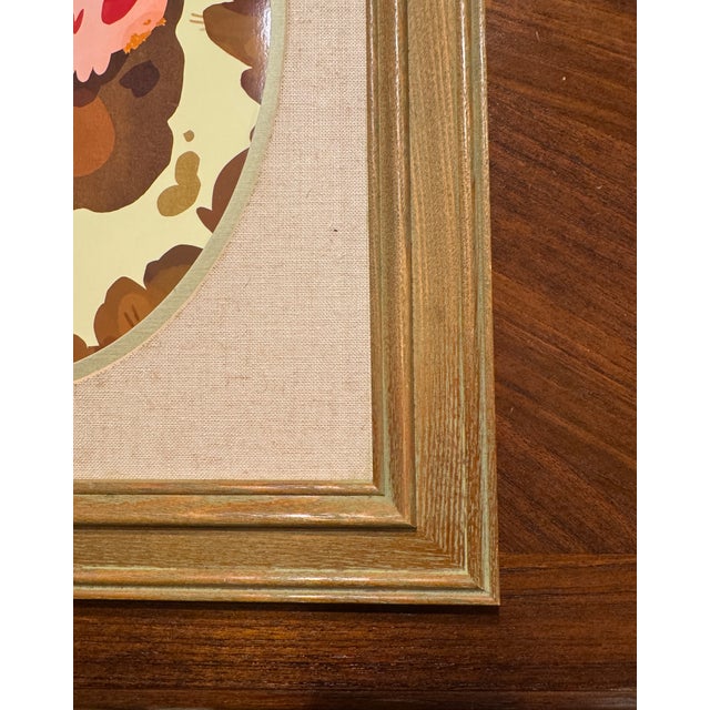 2020s Limited Edition Giclee Print "Bed Rot" by Erin Rose Illustration With Antique Frame and Canvas Oval Mat For Sale - Image 5 of 6
