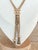 Gold Edwardian 14k Gold Diamond Double Tassel Slide Necklace, Circa 1910 For Sale - Image 8 of 12
