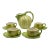Cantaloupe Ceramic Tea Set for Four For Sale