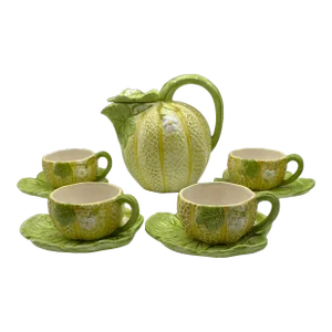 Cantaloupe Ceramic Tea Set for Four
