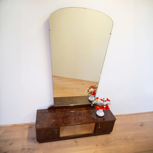 Mirror Dresser in Stained Flamed Birch, 1950s For Sale - Image 17 of 17
