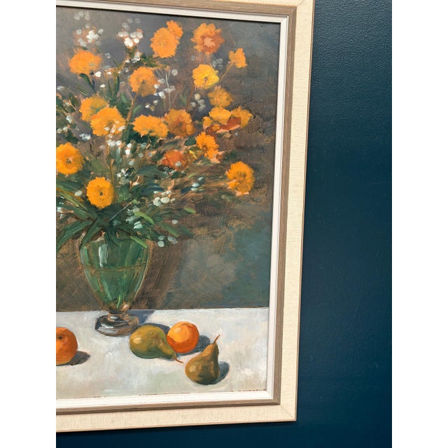 1960s Arne Ericson, Floral Still Life, 1967, Oil Painting on Panel, Framed For Sale - Image 5 of 18