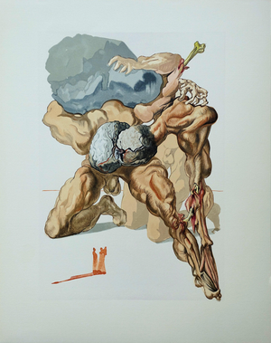 Salvador Dali, Les Avares et les Prodigues, Nude, Etching