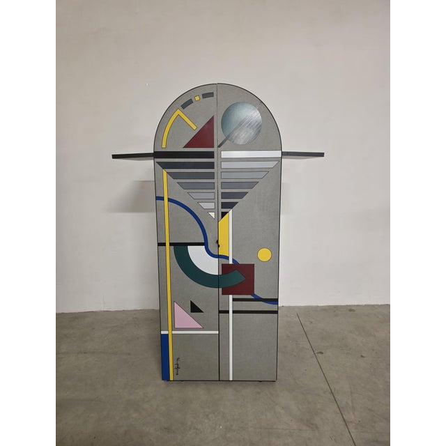 Gray Postmodernist Chest of Drawers by Eugenio Pinuer, 1980s For Sale - Image 8 of 8