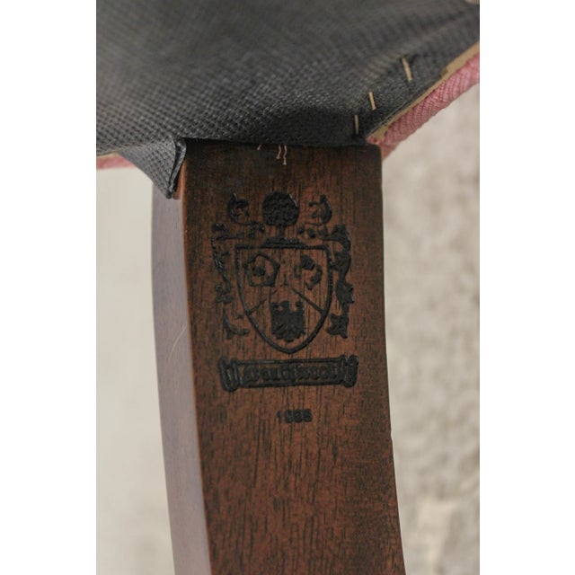 Southwood Inlaid Solid Mahogany Federal Upholstered Armchair For Sale - Image 12 of 13