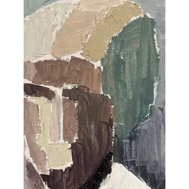 Liisa Chaudhuri, Cubist Portrait, 1960s, Oil Painting on Canvas, Framed For Sale - Image 7 of 18