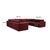 2020s Willow Berry Red with Mauve Piping Modular 8-Piece Performance Velvet Large U Sectional For Sale - Image 5 of 5
