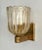 Elegant pair of vintage Italian Murano glass and brass wall sconces, crafted in Venice in the style of Barovier & Toso....