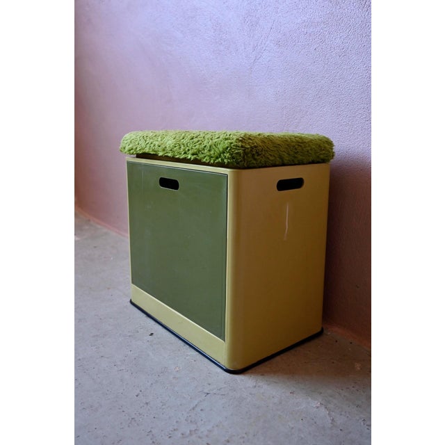 Space-Age Laundry Ottoman in Green Plastic from Emsa, West Germany, 1970s For Sale - Image 6 of 11