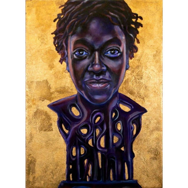 2020s Lift Every Voice Diptych Oil on Canvas with Cu Au Leaf by Christopher Adam Williams For Sale In Detroit - Image 6 of 12