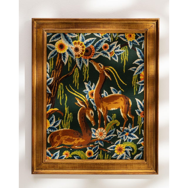 1960s France Yellow Tapestry Wall Hanging For Sale - Image 4 of 15