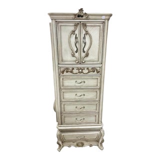 1990s Michael Amini Plantine Lingerine Chest Wardrobe Jane Seymour For Sale