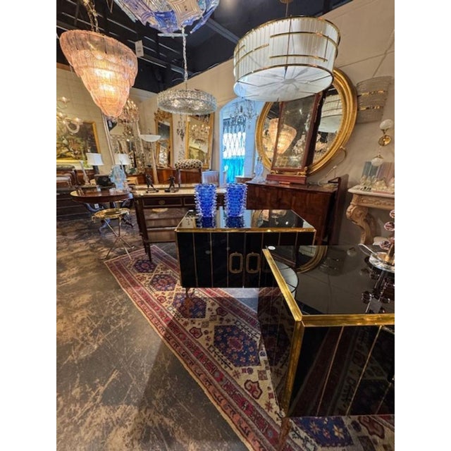 Modern Pair of Royal Blue Murano Glass Vases in Rostrada Glass For Sale - Image 3 of 6