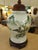Mid 20th Century Large Asian Porcelain Landscape Table Lamp With Calligraphy – Wood Base & Cap For Sale - Image 4 of 5