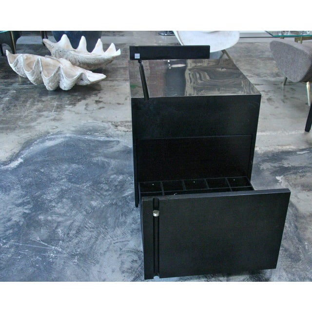 1970s Italian Bar in Wood Leather and Laminated Aluminum 1970s by Cini & Nils For Sale - Image 5 of 7