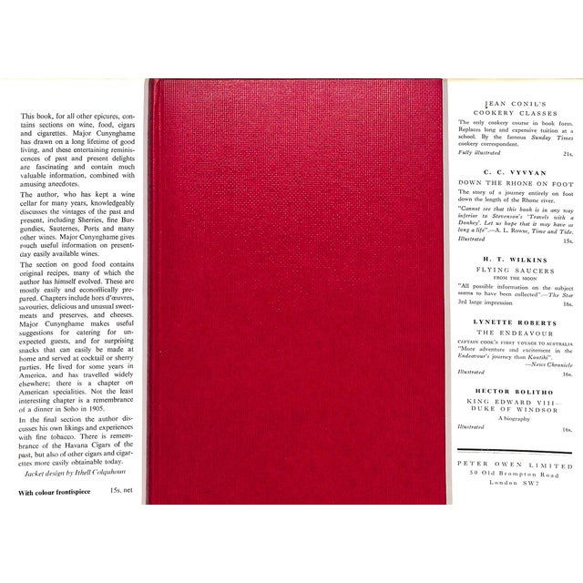 Traditional "Reminiscences of an Epicure" 1955 Cunynghame, Francis For Sale - Image 3 of 6