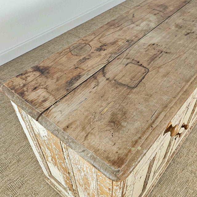 Antique English Painted Pine Sideboard | Circa 1870 For Sale - Image 13 of 16