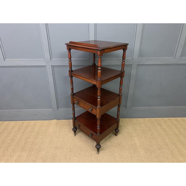 Regency Period Mahogany 4 Tier Whatnot, 1820 For Sale - Image 9 of 18