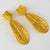 2000 - 2009 Sonia Rykiel Gilded Floral Dangle Clip Earrings with Palmtree Design For Sale - Image 5 of 9