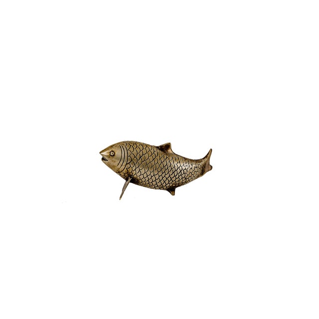 Mid 20th Century Vintage Mid-Century Modern Brass Koi Fish Figurine Set For Sale - Image 5 of 16
