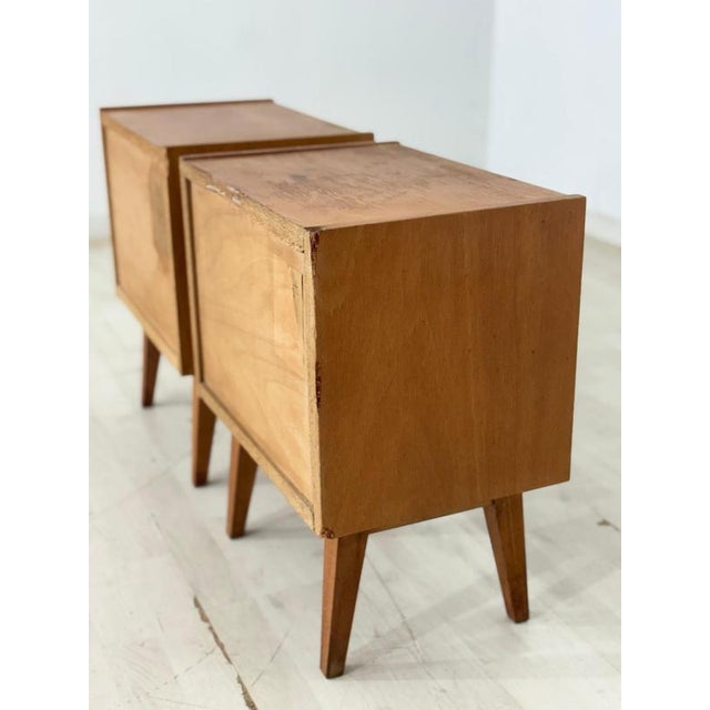 Brown Mid-Century Bedside Tables, Set of 2 For Sale - Image 8 of 11