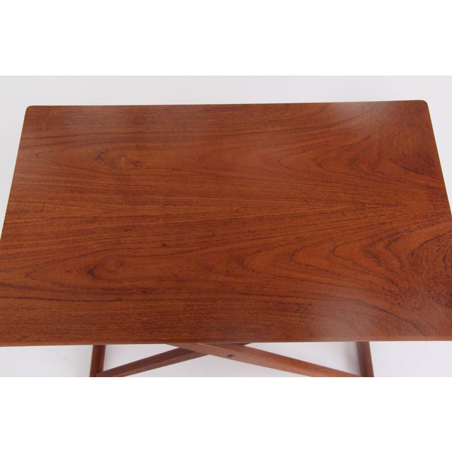 1950s Danish Model 1035 Folding Table in Teak by Knud Andersen, 1950s For Sale - Image 5 of 12