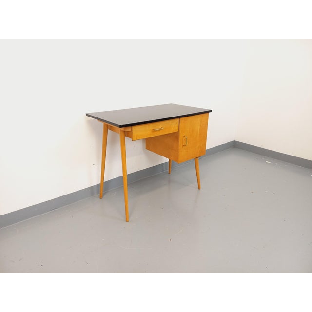 Wood Vintage Baumann Wooden Desk, 1960s For Sale - Image 7 of 18
