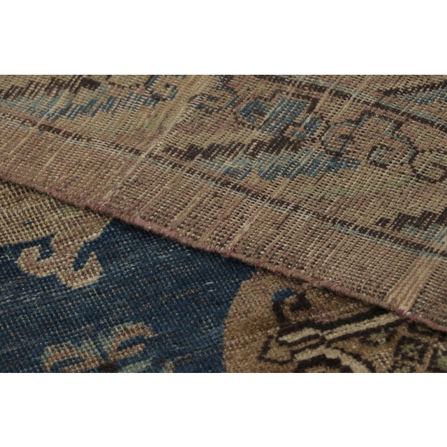 Textile Vintage Khotan Samarkand Runner in Sand and Indigo With Medallions - Rug & Kilim For Sale - Image 7 of 7