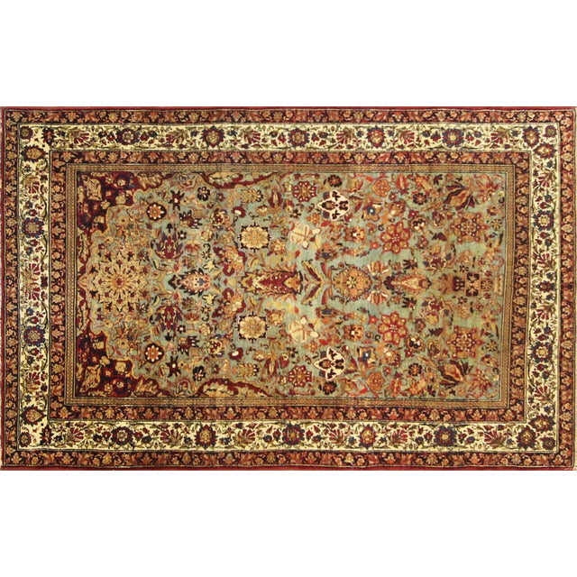 Fine Antique Persian Isfahan Rug, Circa 1880 — 4'4" × 6'11" For Sale In Chicago - Image 6 of 10