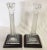 Wood Waterford Crystal Candlesticks on Wood Plinths- a Pair For Sale - Image 7 of 13