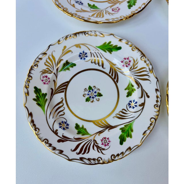 English Vintage Royal Chelsea England Gilt Floral Plates - Set of 11 For Sale - Image 3 of 12