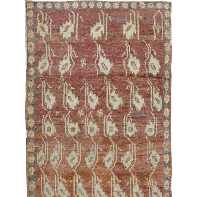 Rustic Galerie Shabab Collection Mid-20th Century Turkish Anatolian Small Runner For Sale - Image 3 of 10